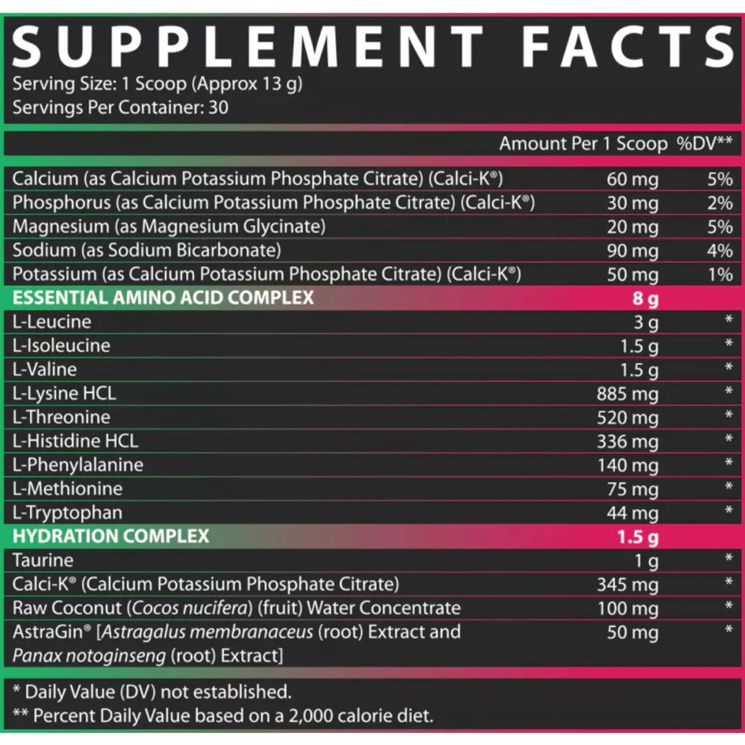 Nutrex EAA+ Hydration – Essential Amino Acids & Electrolytes (30 Servings)