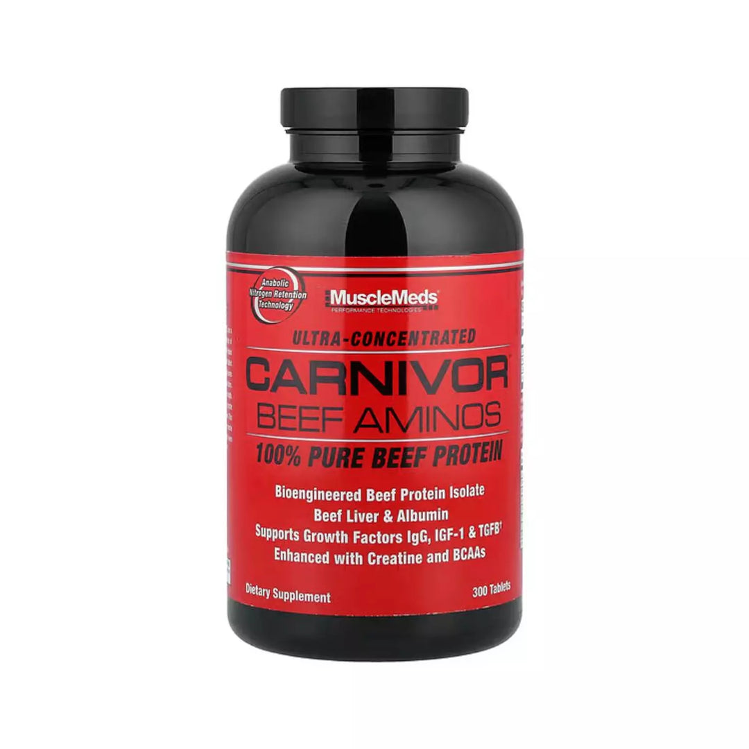 MuscleMeds, Carnivor Beef Aminos, 100% Pure Beef Protein, 300 Tablets