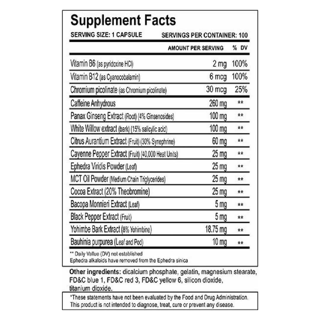 Cloma Pharma Methyldrene – High-Performance Thermogenic Supplement (100 Capsules)