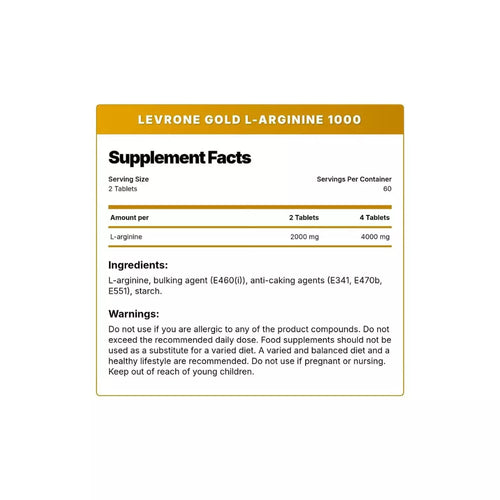 Kevin Levrone - Gold L-Arginine 1000 - 120 Tablets