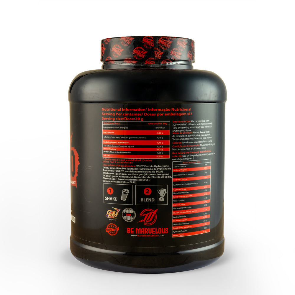 Marvelous Nutrition Hydro Whey – 2kg (67 Servings), Hydrolyzed Protein for Fast Absorption
