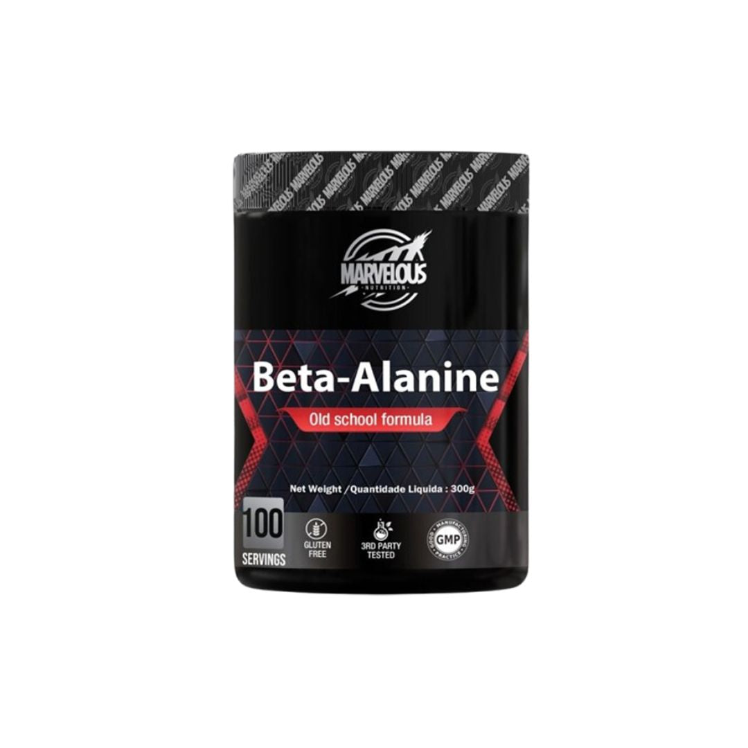 Marvelous Nutrition Beta-Alanine Old School Formula 300g (100 Servings) – Endurance, Strength & Performance