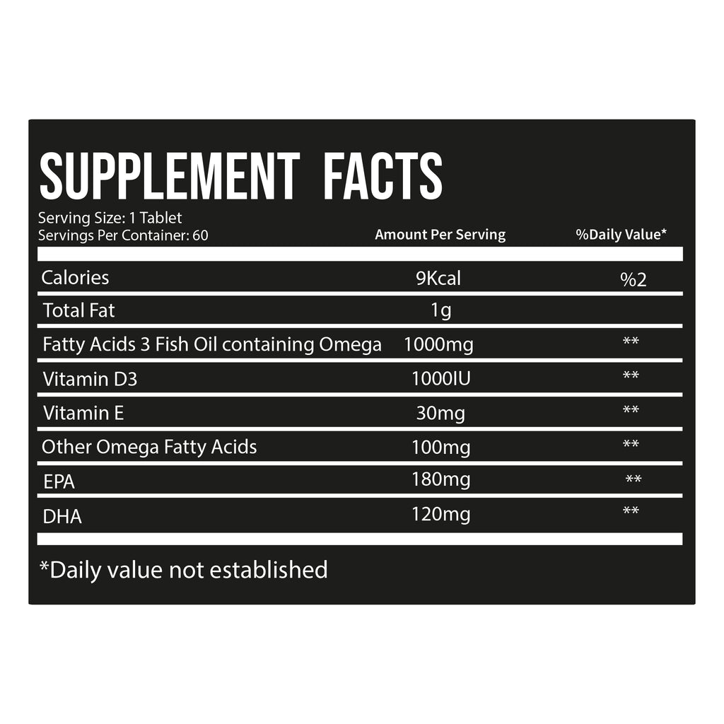 Lls Omega-3 with Vitamin D3 & E | For Heart & Immune Support – 60 Soft Gels