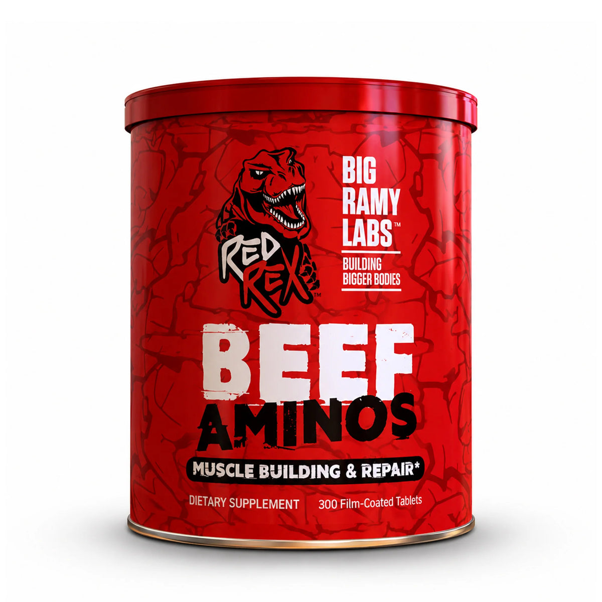 Big Ramy Labs Red Rex Beef Aminos | 300 Film-Coated Tablets (Hydrolyzed Beef Protein Isolate)