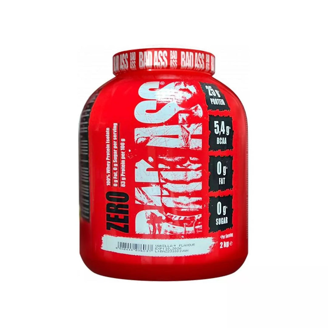 Bad Ass Zero Protein 2kg – Whey Protein Isolate for Lean Muscle Growth & Recovery (66 Servings)
