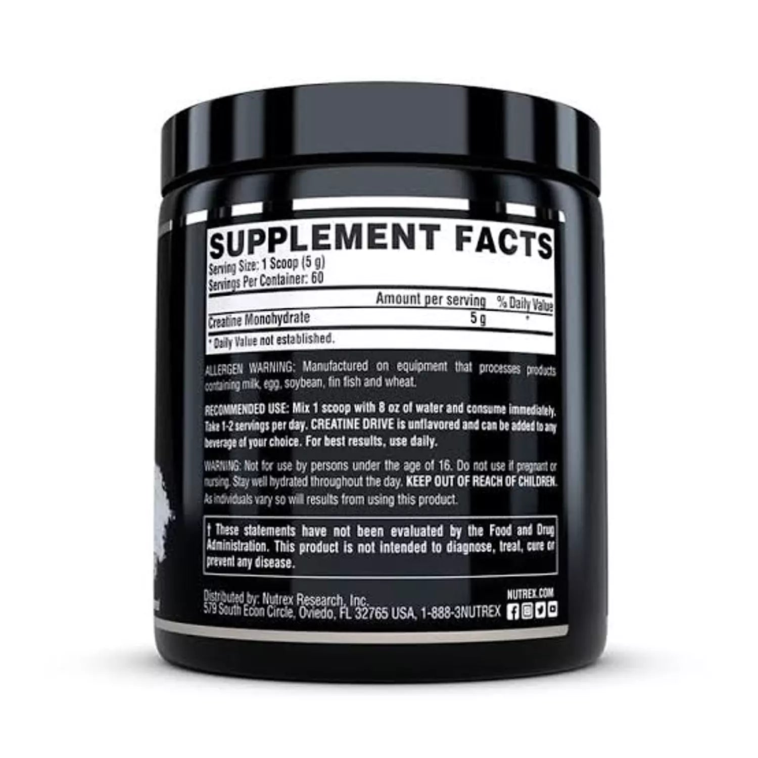 Nutrex Research Creatine Monohydrate (60 serv, 300gm)