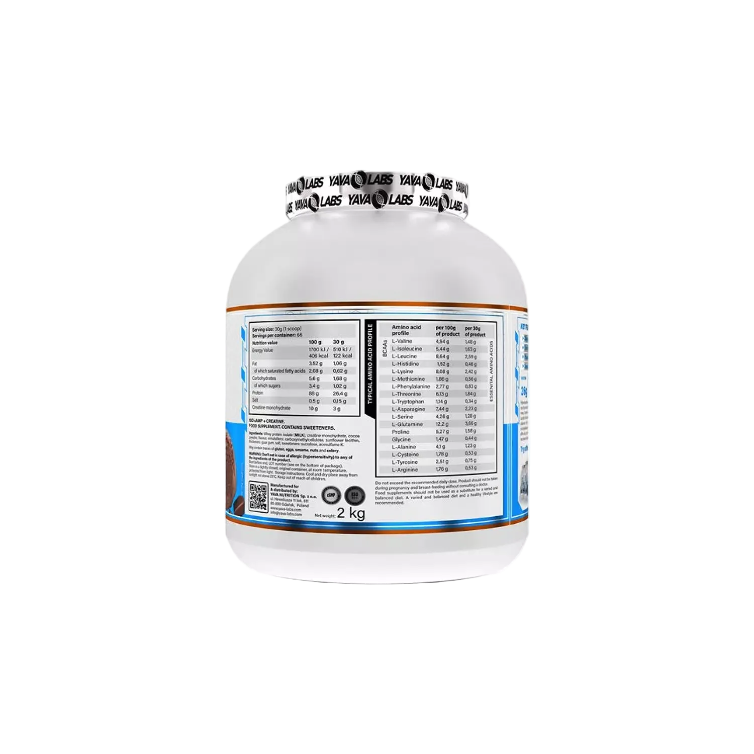 Yava Labs ISO cAMP + Creatine – 2kg for Muscle Growth, Strength & Recovery