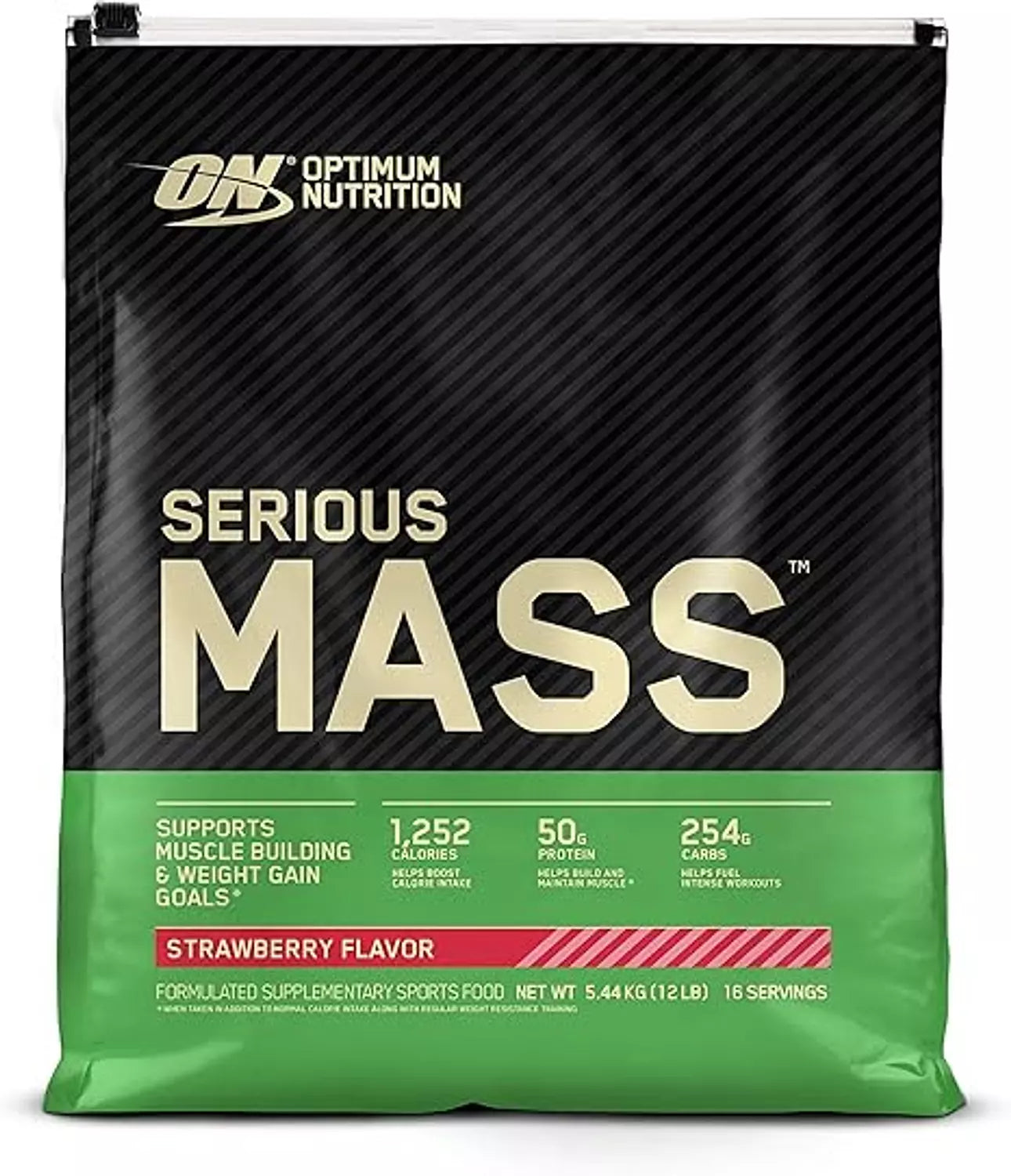Optimum Nutrition Serious Mass – High-Calorie Mass Gainer, 5.4kg, 16 Servings
