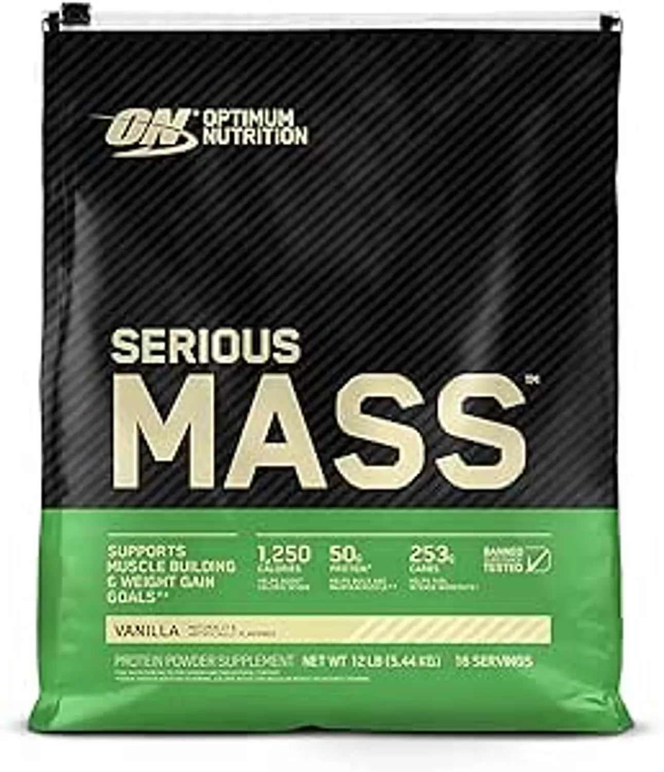 Optimum Nutrition Serious Mass – High-Calorie Mass Gainer, 5.4kg, 16 Servings