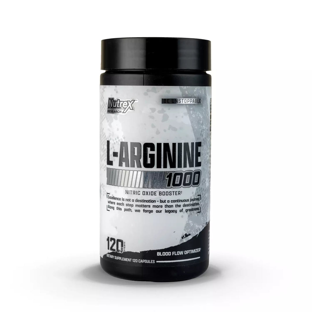 Nutrex Research L-Arginine – 100 Capsules for Blood Flow, Energy & Performance Support