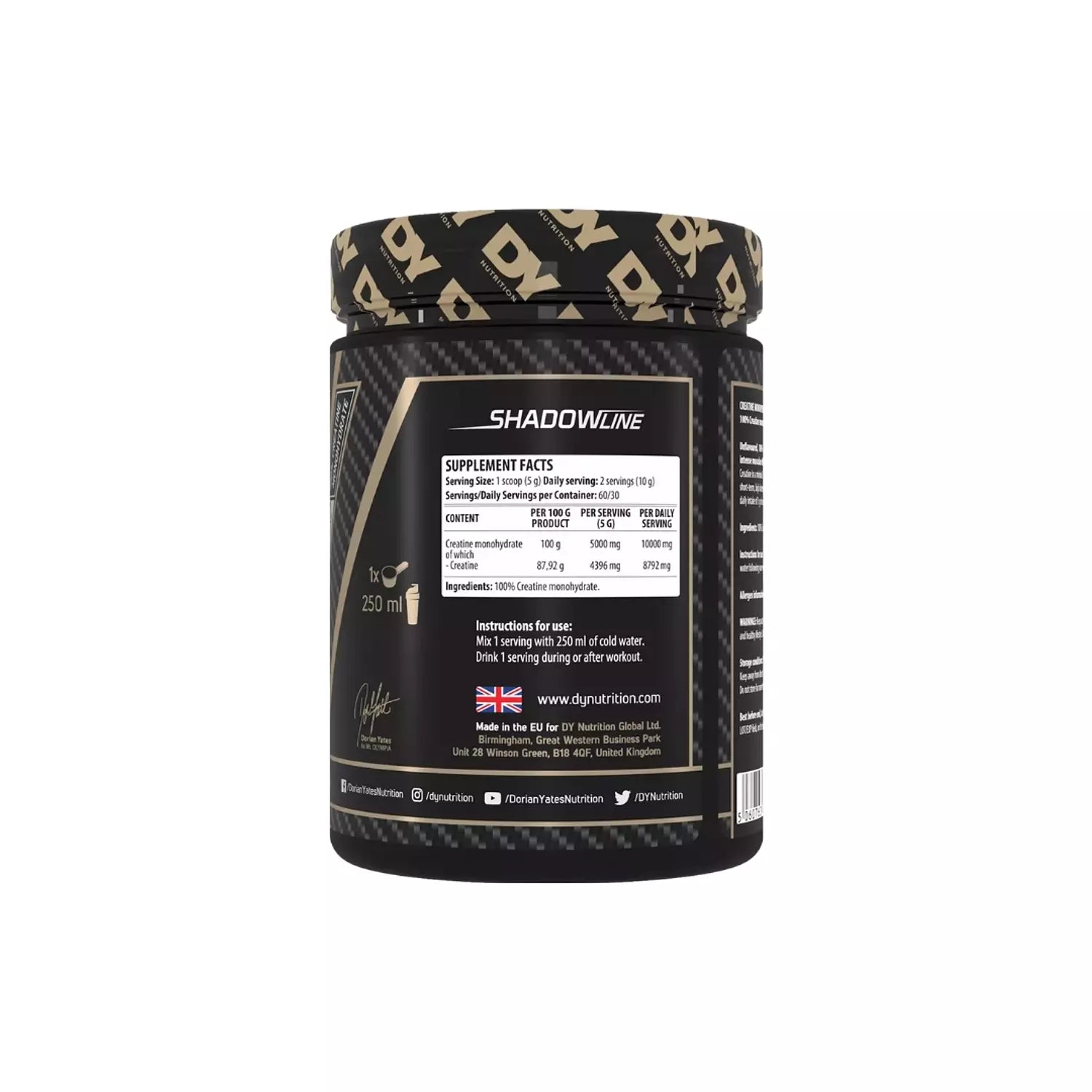 DY Nutrition Creatine Monohydrate Powder 300g – Boosts Strength & High-Intensity Performance