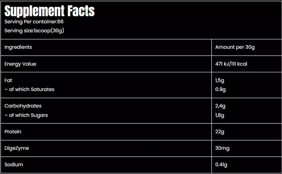 66serv-  marvelous nutrition whey protien-